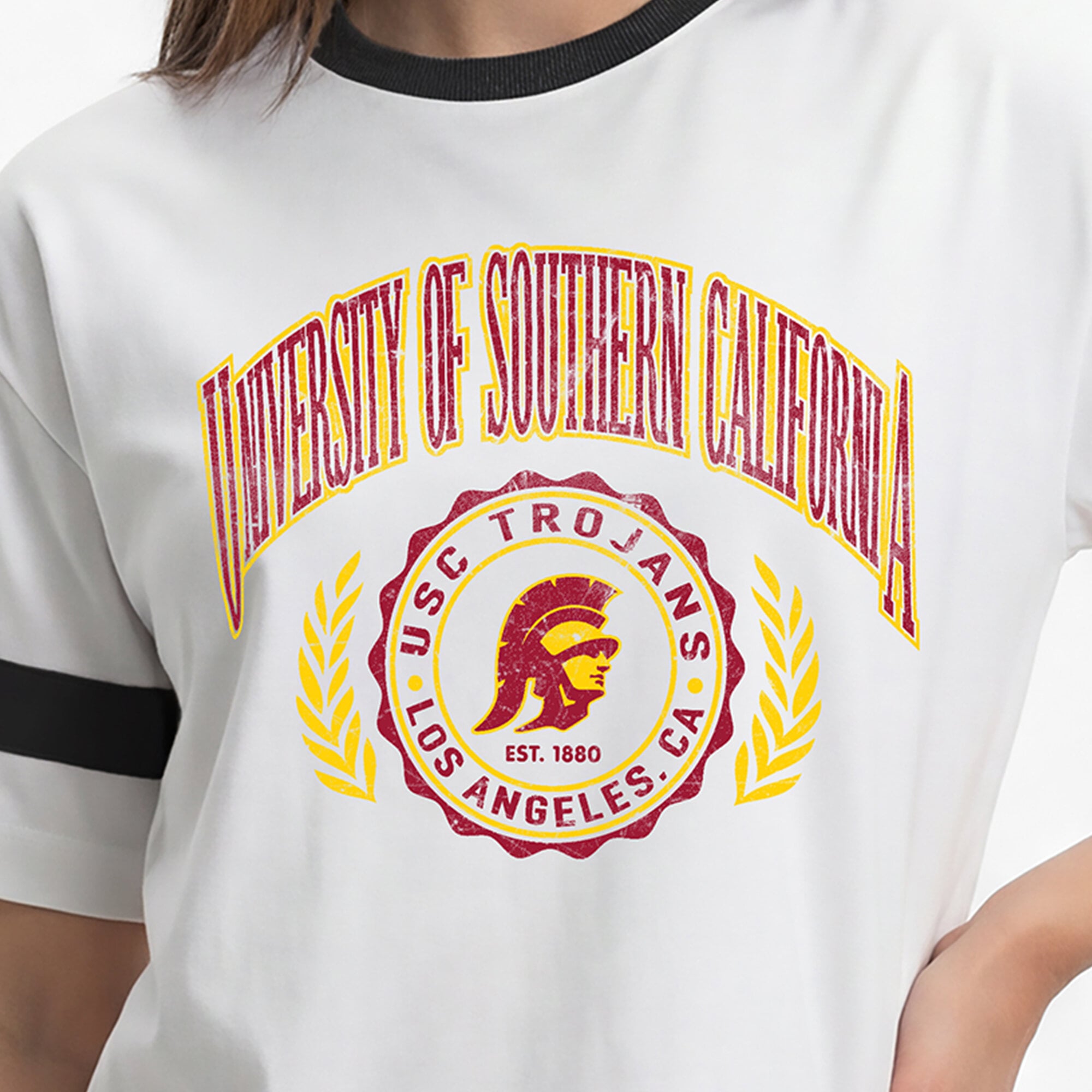 Women's Champion White USC Trojans Retro Oversized T-Shirt
