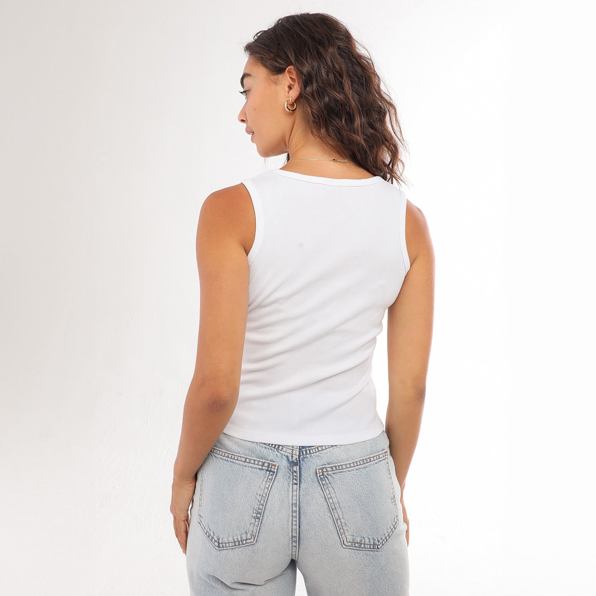 Women's Hype and Vice  White USC Trojans Cropped Cherry Ribbed Tank Top