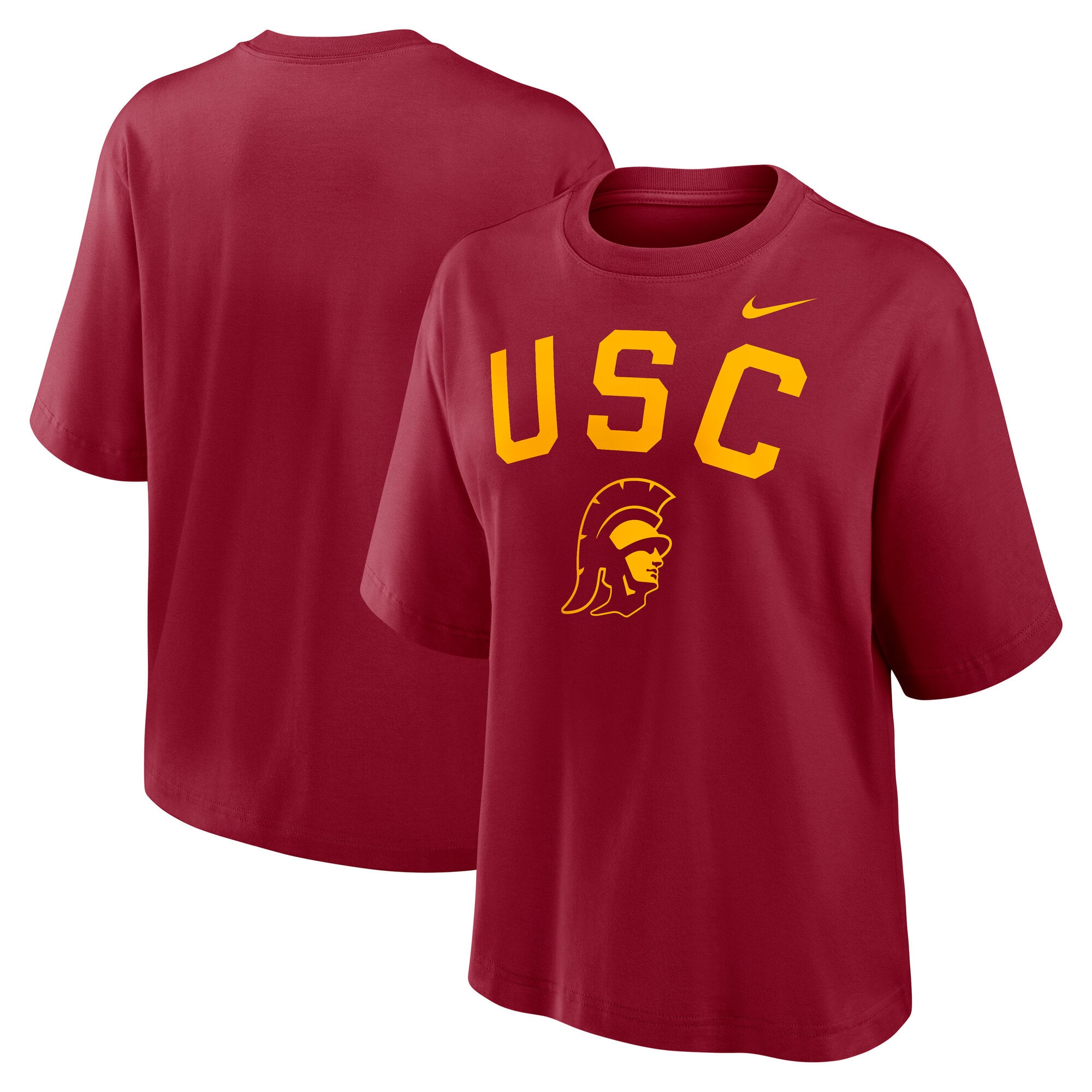 T-shirt Nike Cardinal USC Trojans pour femme, coupe carrée