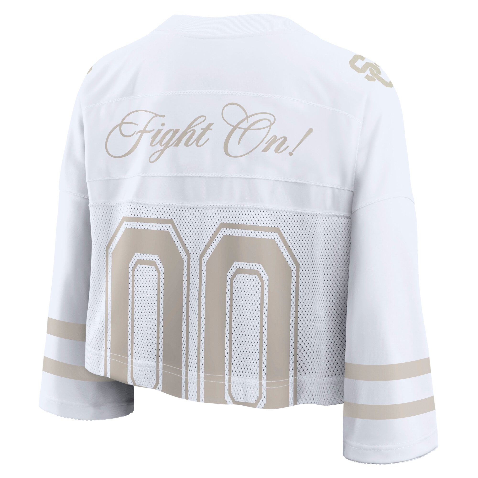 Women's Nike  White USC Trojans Oversized Neutral Stance Collection Cropped Jersey