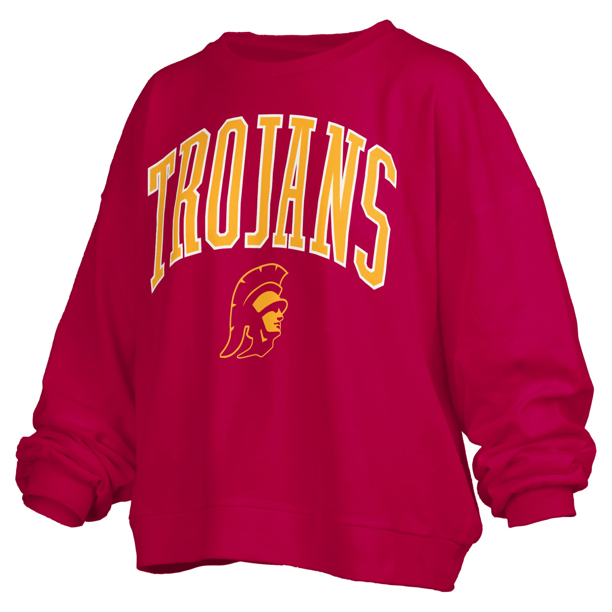 Sweat-shirt polaire surdimensionné Pressbox Cardinal USC Trojans Janise Arch Over pour femme
