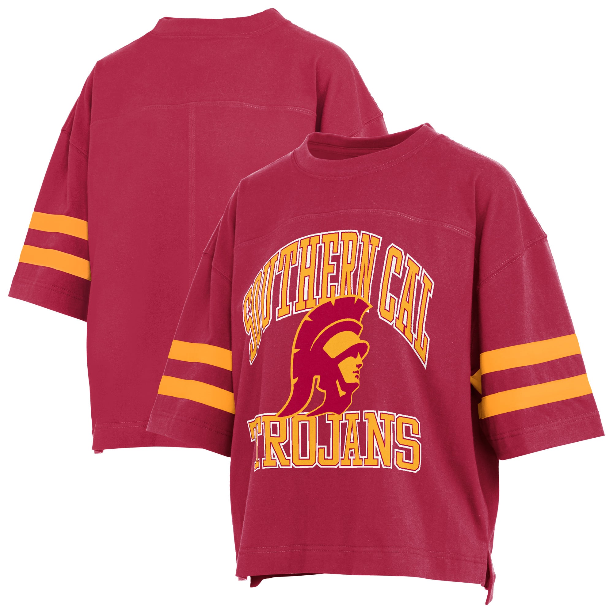 T-shirt court Pressbox Cardinal USC Trojans Wayne Tyler pour femmes