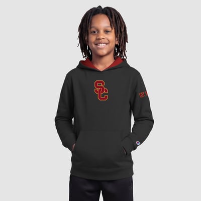  USC Trojans Champion Youth Fleece Hoodie - Black