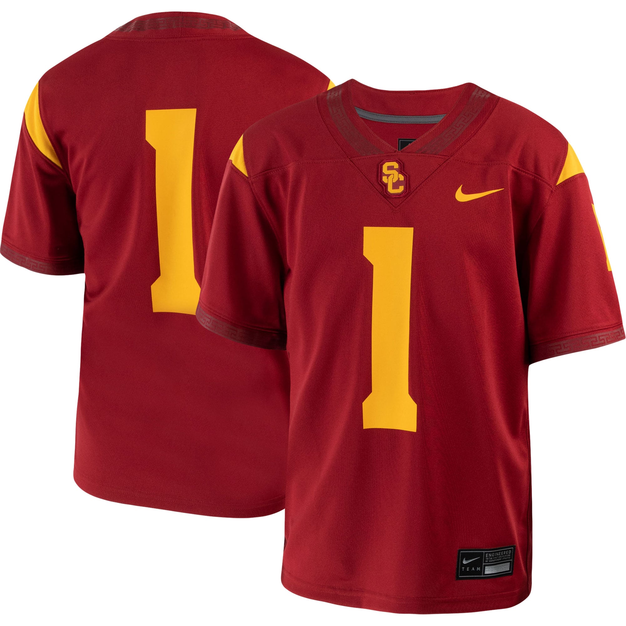Youth Nike #1 Cardinal USC Trojans Home  Untouchable Jersey