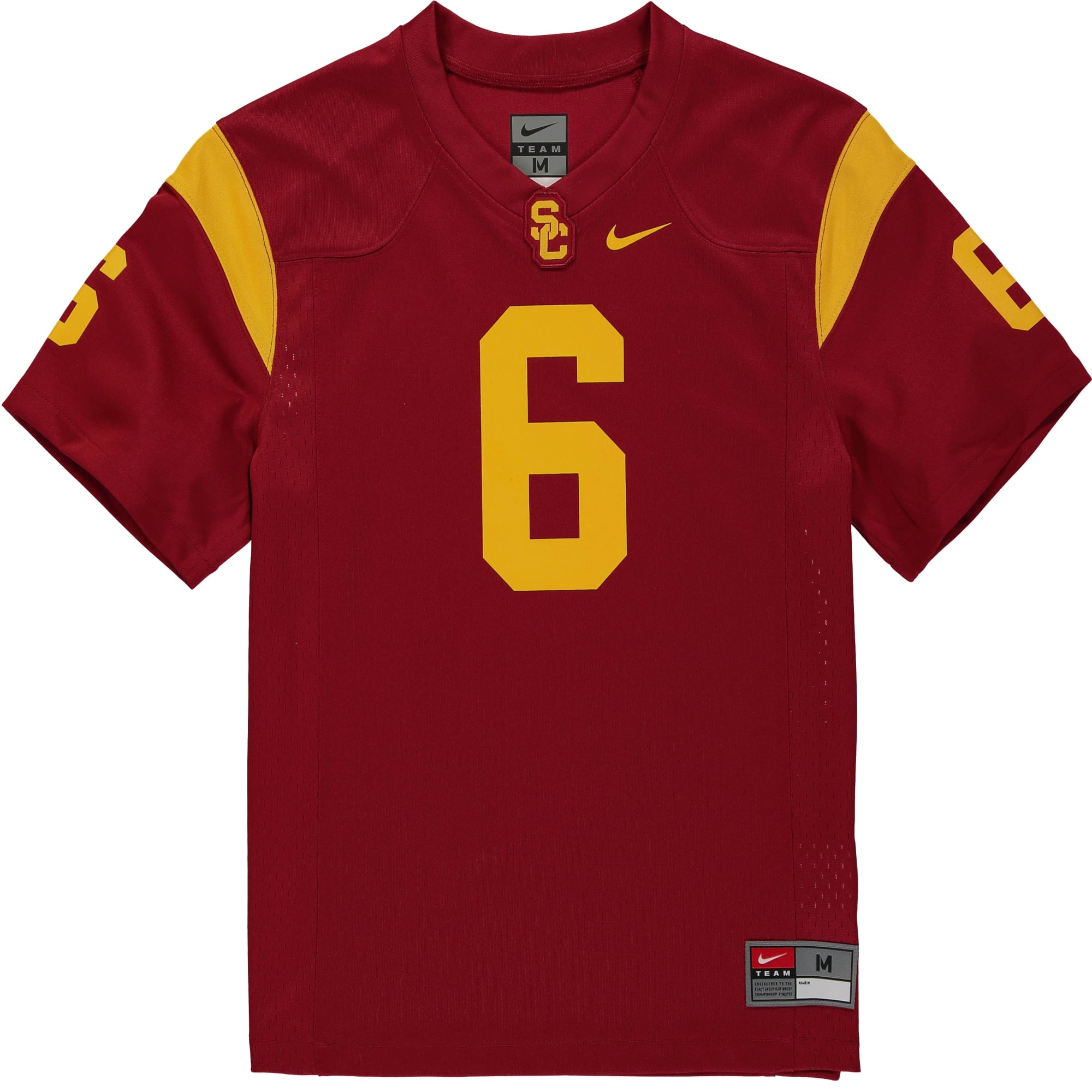 Youth Nike #6 Cardinal USC Trojans Replica Football Jersey