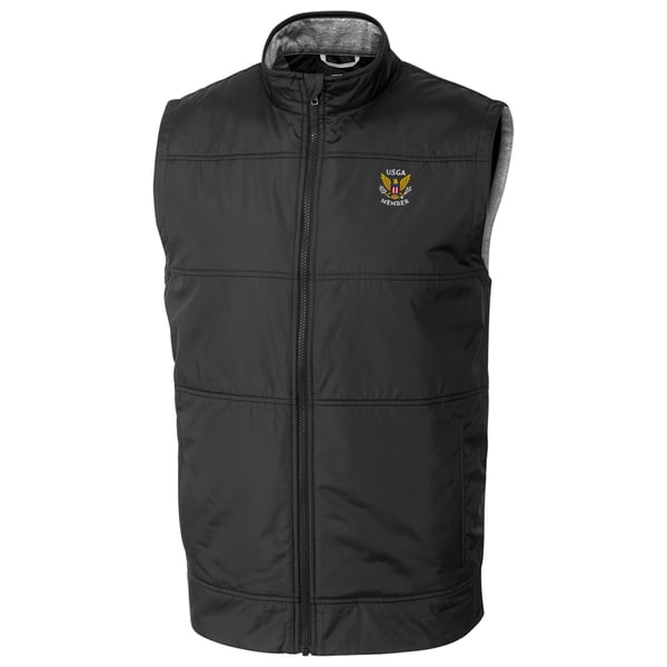 Giacca Mezza Zip Cutter & Buck Nera – PGA Tour TPC Sawgrass, Licenza Ufficiale, Uomo