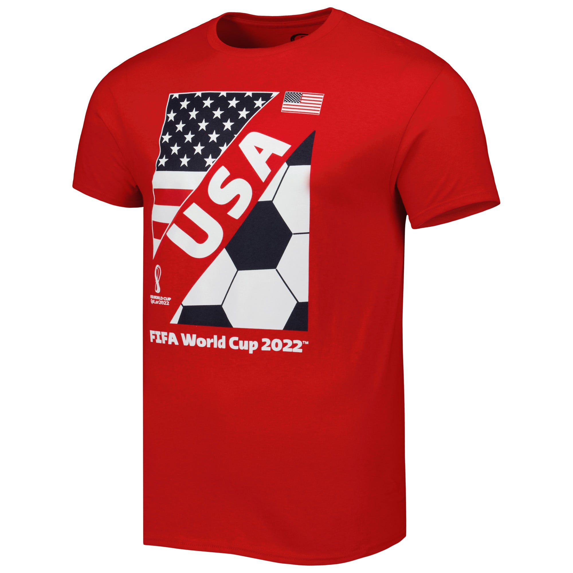 Men's Red USMNT FIFA World Cup Qatar 2022 Futbol Nation T-Shirt