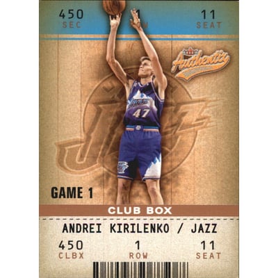 2002-03 Fleer Authentix Club #99 Andrei Kirilenko