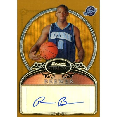 2006-07 Bowman Sterling Refractors Gold #75 Ronnie Brewer AU/349