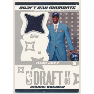 2006-07 Topps Big Game Draft Day Moments Jerseys Autographs #RB Ronnie Brewer