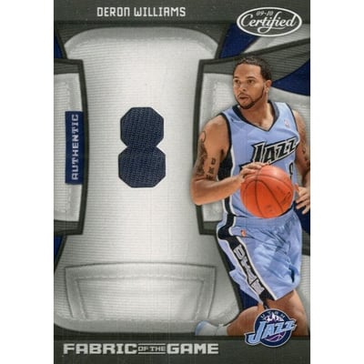 2009-10 Certified Fabric of the Game Jersey Number #48 Deron Williams/99