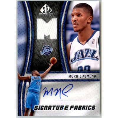 2009-10 SP Game Used Signature Fabrics #SFAL Morris Almond