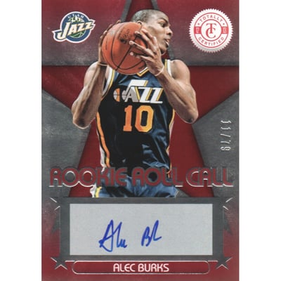 2012-13 Totally Certified Rookie Roll Call Autographs Red #29 Alec Burks/79