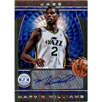 2013-14 Totally Certified Autographs Blue #221 Marvin Williams/49