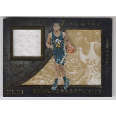 2015-16 Panini Black Gold Golden Opportunity Memorabilia #2 Alec Burks