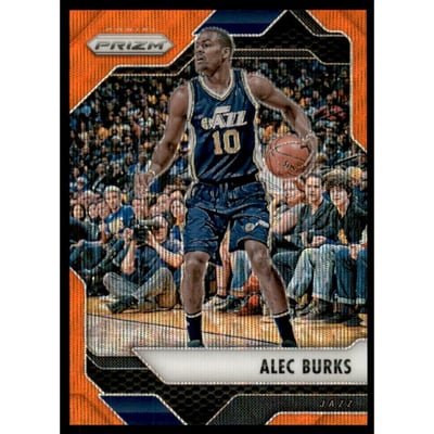 2016-17 Panini Prizm Prizms Orange Wave #109 Alec Burks