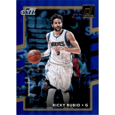 2017-18 Donruss Holo Laser Blue #145 Ricky Rubio