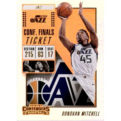 2018-19 Panini Contenders Conference Finals Ticket #39 Donovan Mitchell