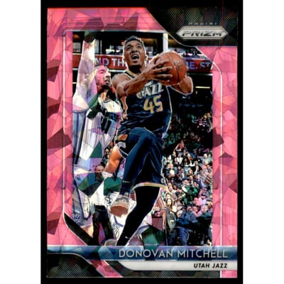2018-19 Panini Prizm Prizms Pink Ice #143 Donovan Mitchell
