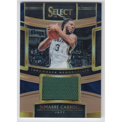 2018-19 Select Throwback Memorabilia Prizms Copper #18 DeMarre Carroll