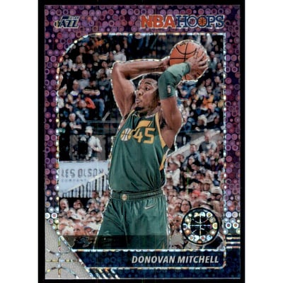 2019-20 Hoops Premium Stock Prizms Purple Disco #185 Donovan Mitchell