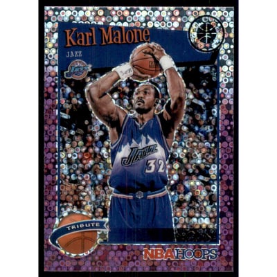 2019-20 Hoops Premium Stock Prizms Purple Disco #286 Karl Malone