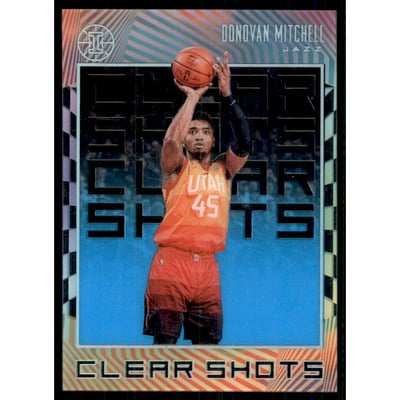 2019-20 Panini Illusions Clear Shots Sapphire #18 Donovan Mitchell