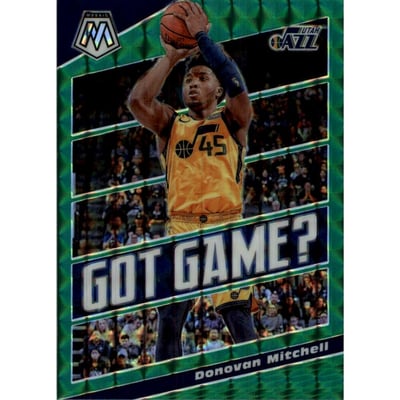 2019-20 Panini Mosaic Got Game? Mosaic Green #18 Donovan Mitchell
