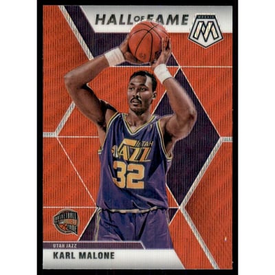 2019-20 Panini Mosaic Mosaic Red Wave #284 Karl Malone HOF