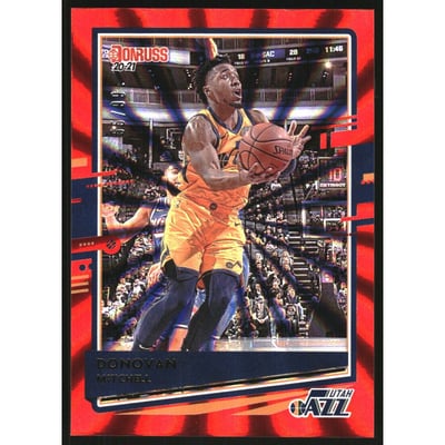 2020-21 Donruss Holo Red Laser #128 Donovan Mitchell