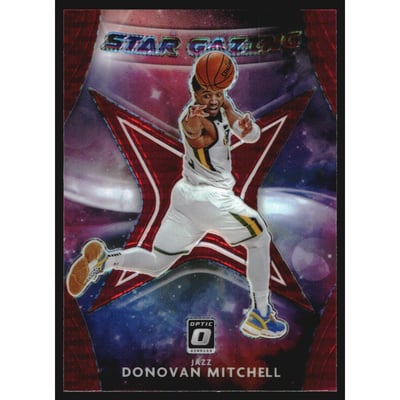 2020-21 Donruss Optic Star Gazing Red Pulsar #10 Donovan Mitchell