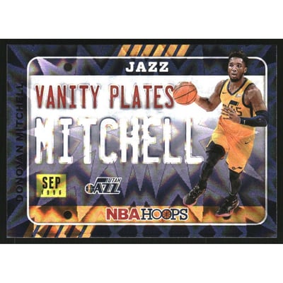 2020-21 Hoops Vanity Plates Purple Explosion #13 Donovan Mitchell