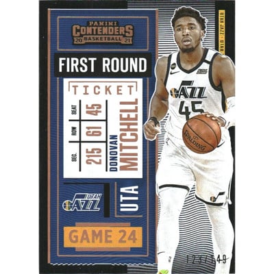 2020-21 Panini Contenders First Round Ticket #22 Donovan Mitchell
