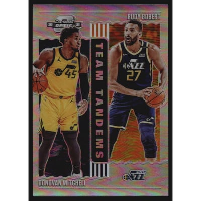 2020-21 Panini Contenders Optic Team Tandems #12 Donovan Mitchell/Rudy Gobert
