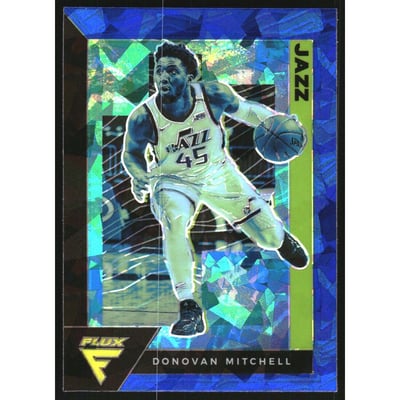 2020-21 Panini Flux Blue Cracked Ice #169 Donovan Mitchell