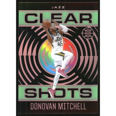 2020-21 Panini Illusions Clear Shots Emerald #8 Donovan Mitchell