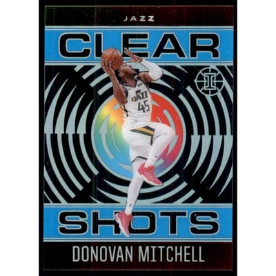2020-21 Panini Illusions Clear Shots Sapphire #8 Donovan Mitchell