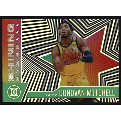 2020-21 Panini Illusions Shining Stars Emerald #8 Donovan Mitchell