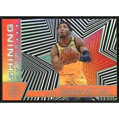 2020-21 Panini Illusions Shining Stars Orange #8 Donovan Mitchell