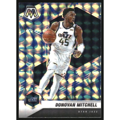 2020-21 Panini Mosaic Mosaic Reactive Blue #64 Donovan Mitchell
