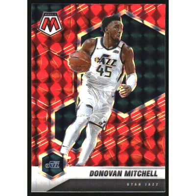 2020-21 Panini Mosaic Mosaic Reactive Red #64 Donovan Mitchell