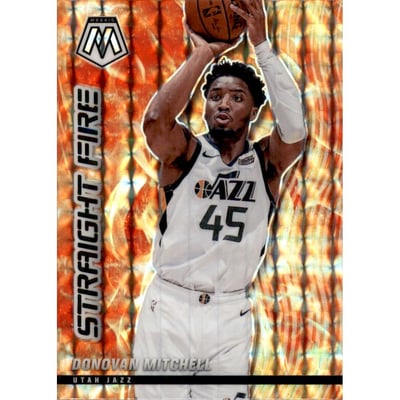 2020-21 Panini Mosaic Straight Fire #16 Donovan Mitchell