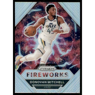 2020-21 Panini Prizm Fireworks Prizms Silver #5 Donovan Mitchell