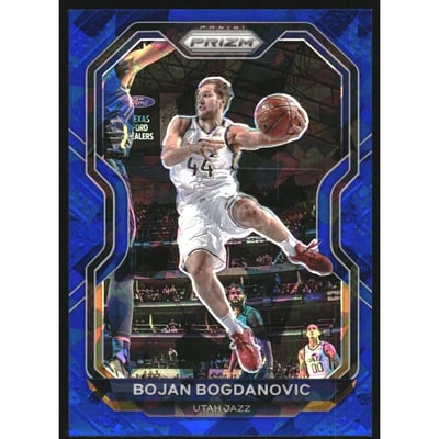 2020-21 Panini Prizm Prizms Blue Ice #72 Bojan Bogdanovic