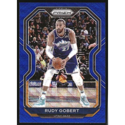 2020-21 Panini Prizm Prizms Blue Wave #53 Rudy Gobert