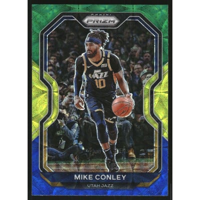 2020-21 Panini Prizm Prizms Choice Blue Yellow and Green #198 Mike Conley