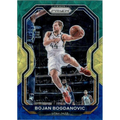2020-21 Panini Prizm Prizms Choice Blue Yellow and Green #72 Bojan Bogdanovic
