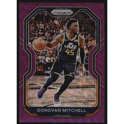 2020-21 Panini Prizm Prizms Purple Wave #67 Donovan Mitchell
