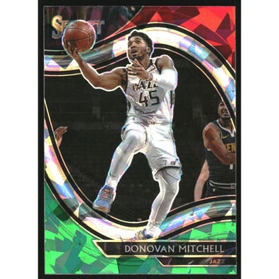 2020-21 Select Prizms Red White Green Ice #218 Donovan Mitchell