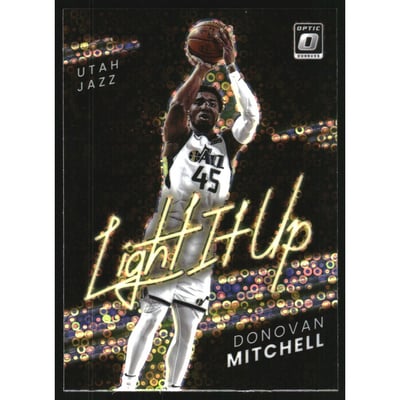 2021-22 Donruss Optic Light It Up Holo Fast Break #14 Donovan Mitchell